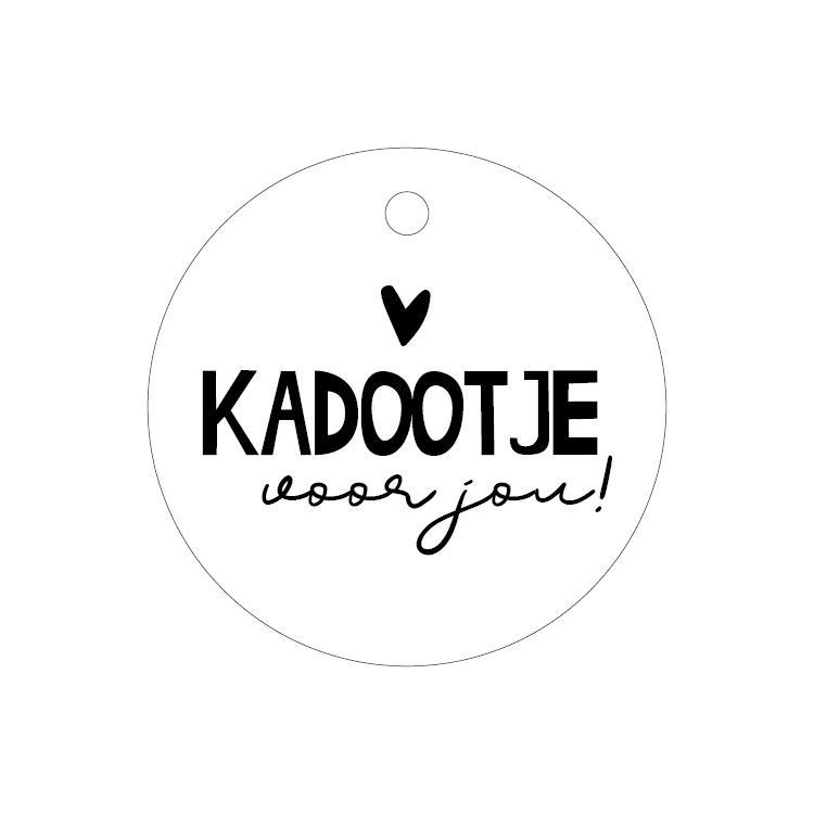 Cadeaulabel rond- kadootje voor jou