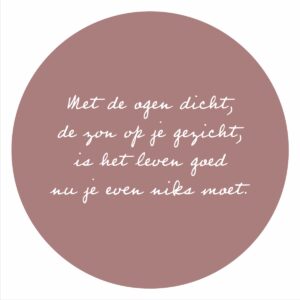 Tuincirkel Met de ogen dicht
