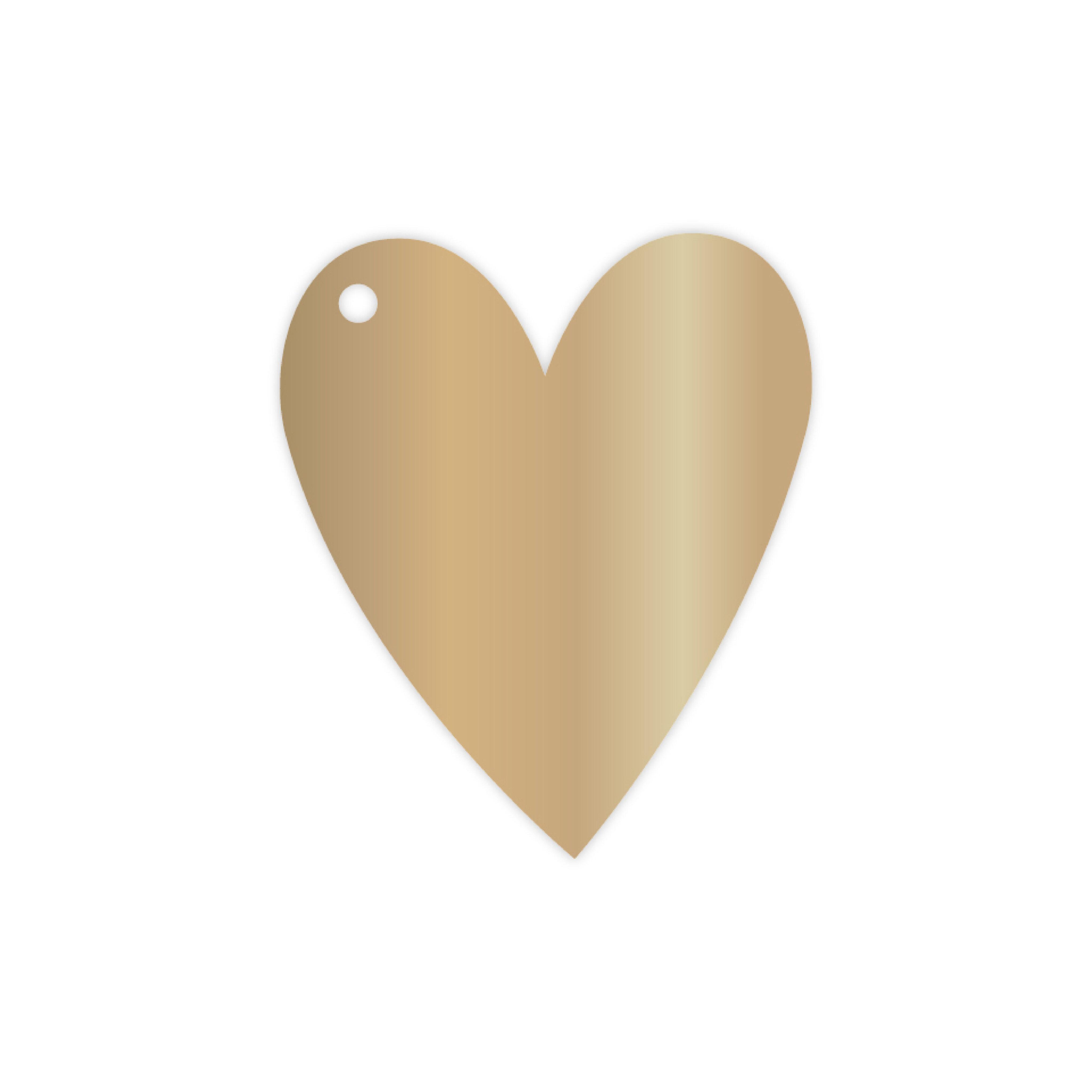 cadeaulabel gouden hart