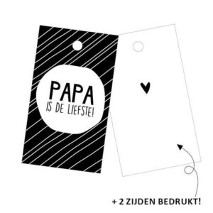 cadeaulabel papa is de liefste