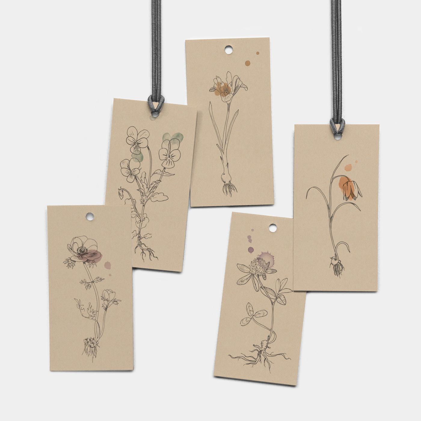 Cadeaulabel Bloem