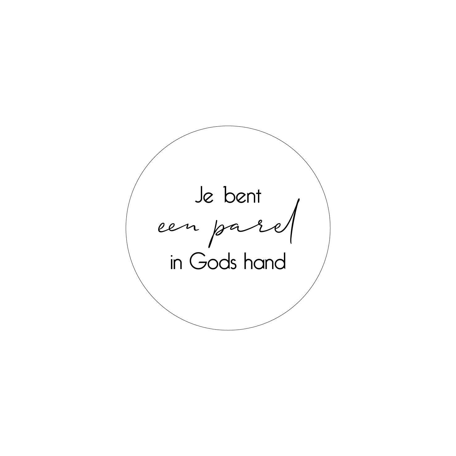 Onderzetter parel in Gods hand | wit