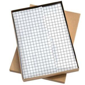 Vloeipapier grid zwart|wit